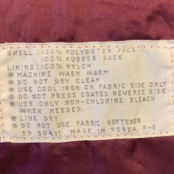 Vintage Fleet Street Mulberry Red Quilted Lining Trench Coat sz 16 - Picture 7 of 10